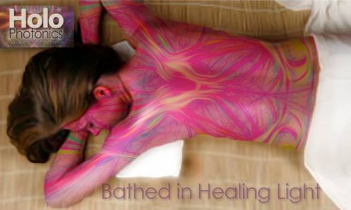 Cutting-edge biofeedback software provides therapeutic holographic light which is projected onto the body rejuvenating the cells in your largest organ; the skin. Relax in a spa-like, private room with aromatherapy, sound therapy, and crystal energized wat