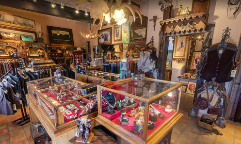 After 36 years in business in Durango, Colorado, Gibson relocated his iconic store, Appaloosa Trading Company, to Sedona, Arizona in 2020. With close attention to detail and technique, Gibson and his artisan leather and silversmiths continue to create aut