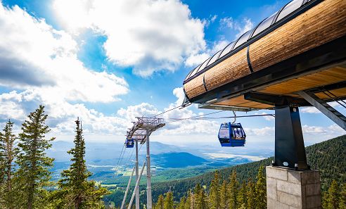 Arizona gondola at snowbowl - courtesy of arizona snowbowl.